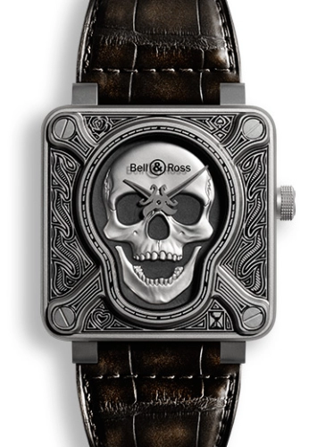 Bell & Ross BR-01 BR0192-SKULL-BURN
